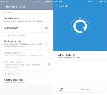 Back up and restore Android with Android Backup Service