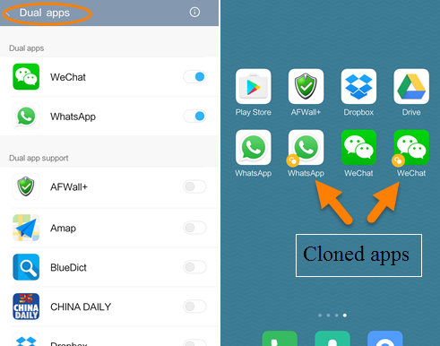 How to run Dual apps on MIUI 8