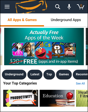 Install Paid Apps and Games from Amazon Underground for Free