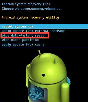 Factory reset Android phone in recovery mode