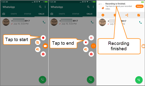 can i record a whatsapp call on android
